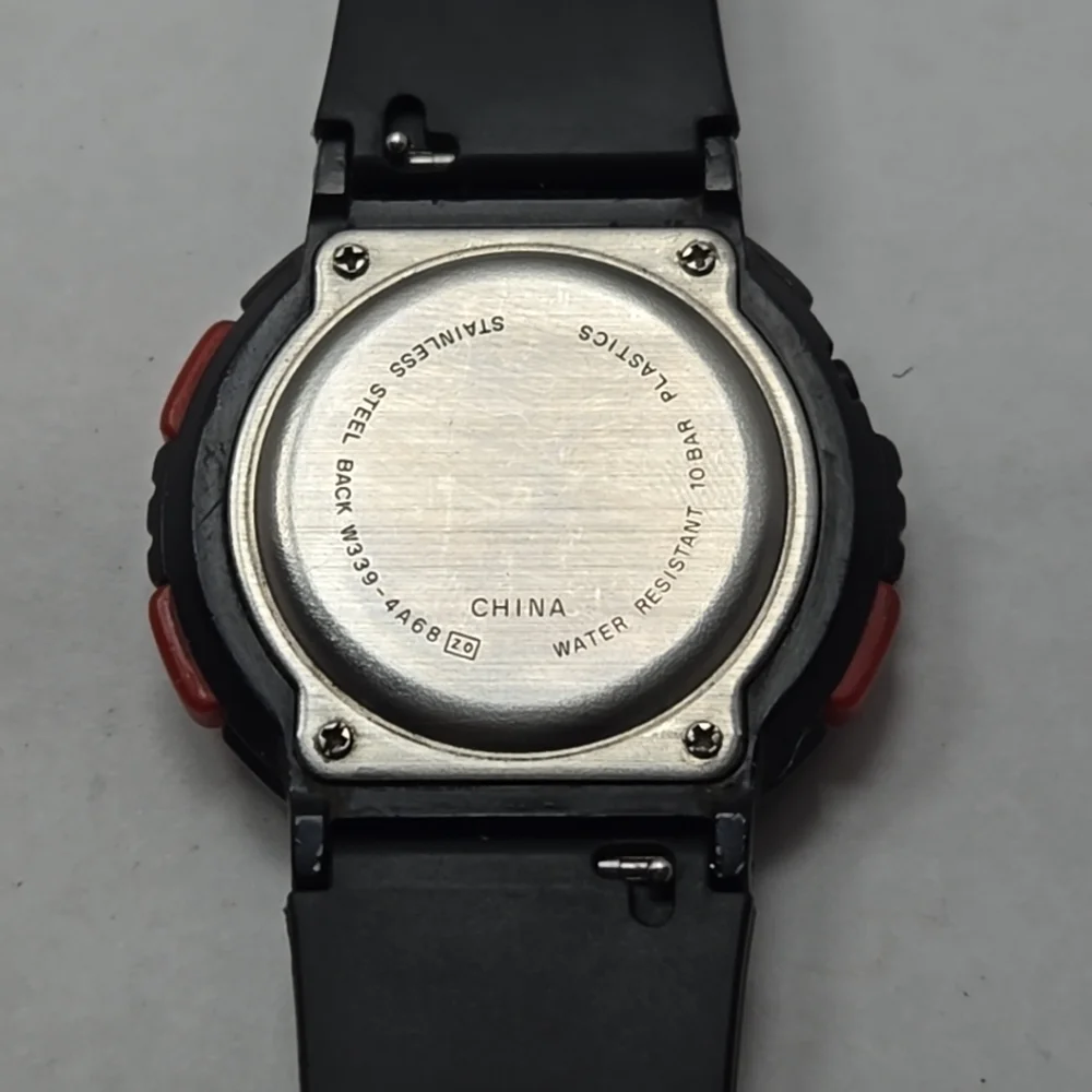 Mens Vintage Lorus Digital Watch Alarm Chronograph 42mm W339-4A68 New Battery